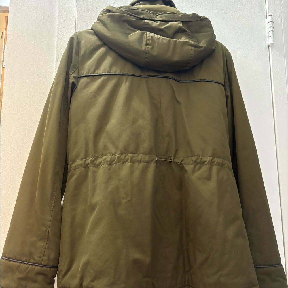 Zara Olive Green Hooded Jacket